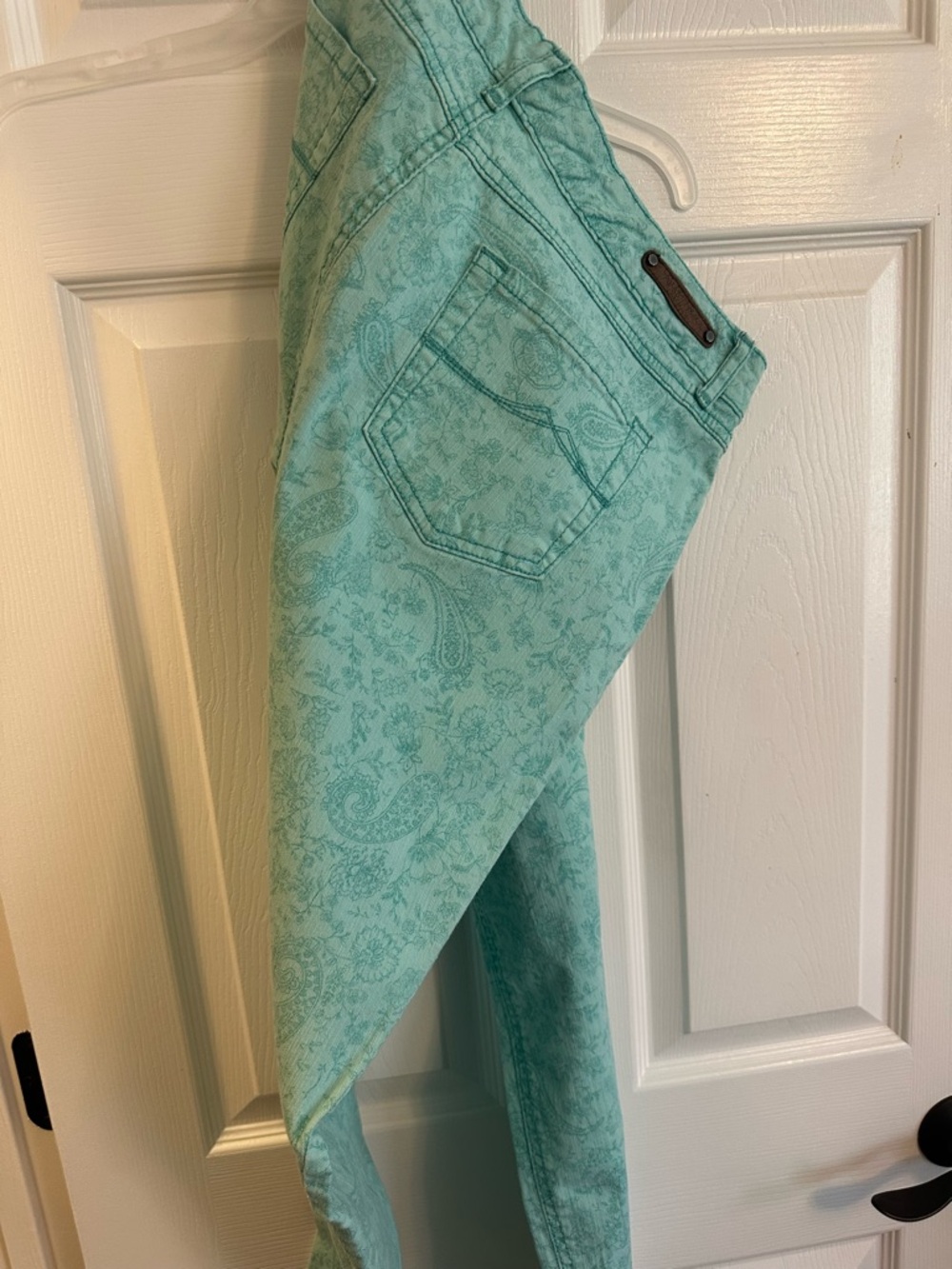 Ruff Hewn Mint Paisley Skinny Jeans